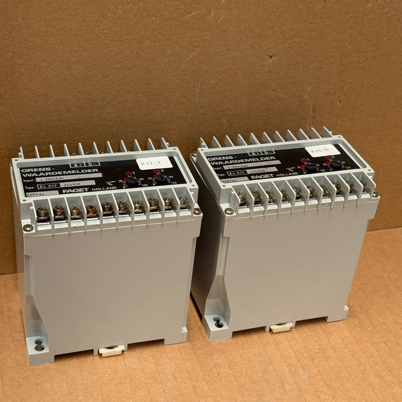 FAGET Holland – EL 217-2451CH – Limit Value Signal Monitor 4-20mA Input, 220VAC