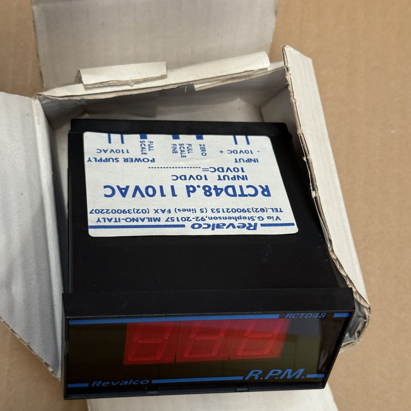 Revalco – RCTD48.D – 110VAC Digital Tachometer Indicator