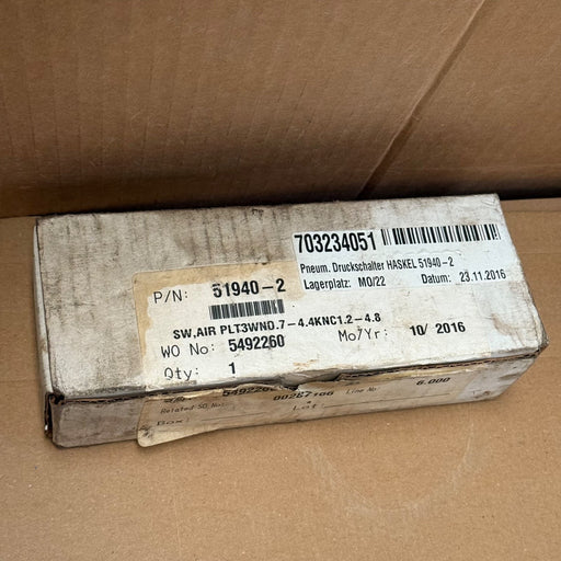 Haskel – 51940-2 – Externally Adjustable Air Pilot Switch (Style A)