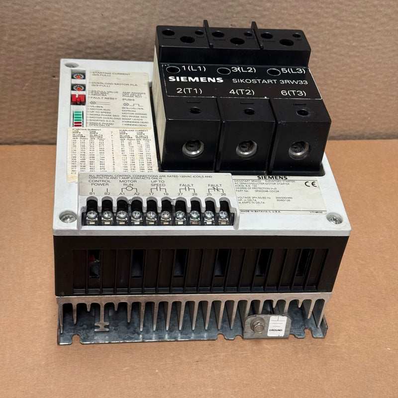 Siemens – 3RW3346-0DC34 – Sikostart AC Semiconductor Motor Starter