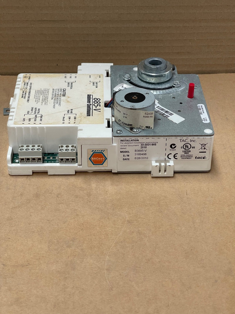 TAC – B3885‑V – Andover Continuum 885‑V BACnet VAV Controller with Actuator