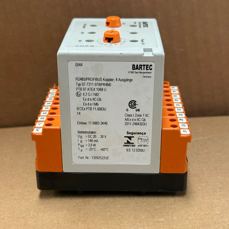 BARTEC – 07-7311-97WPK4N0 – MODEX Series RS485 / PROFIBUS Koppler (Coupler)