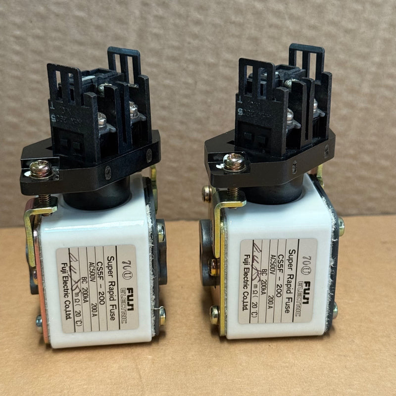 Fuji Electric – CS5F-200 + AHX2905 – 200A, 500VAC Super Rapid Semiconductor Fuse