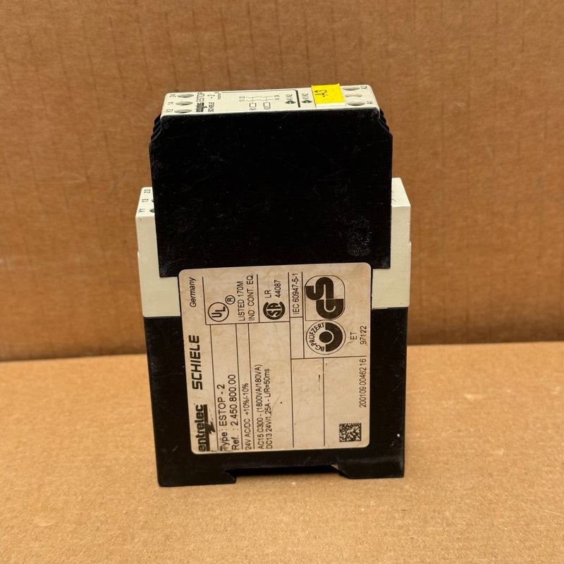 Entrelec (Schiele) – 2.450.800.20 – ESTOP-2 Safety Relay, 230 V AC, 2 NO Contact