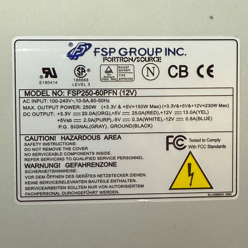 FSP – FSP250-60PFN (12) – 250W Industrial ATX Power Supply Unit (PSU)