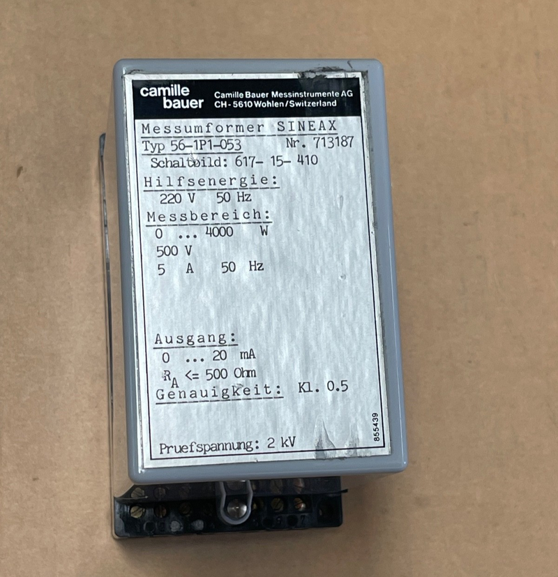 Camille Bauer – 56‑1P1‑053 – Industrial Signal / Converter Module