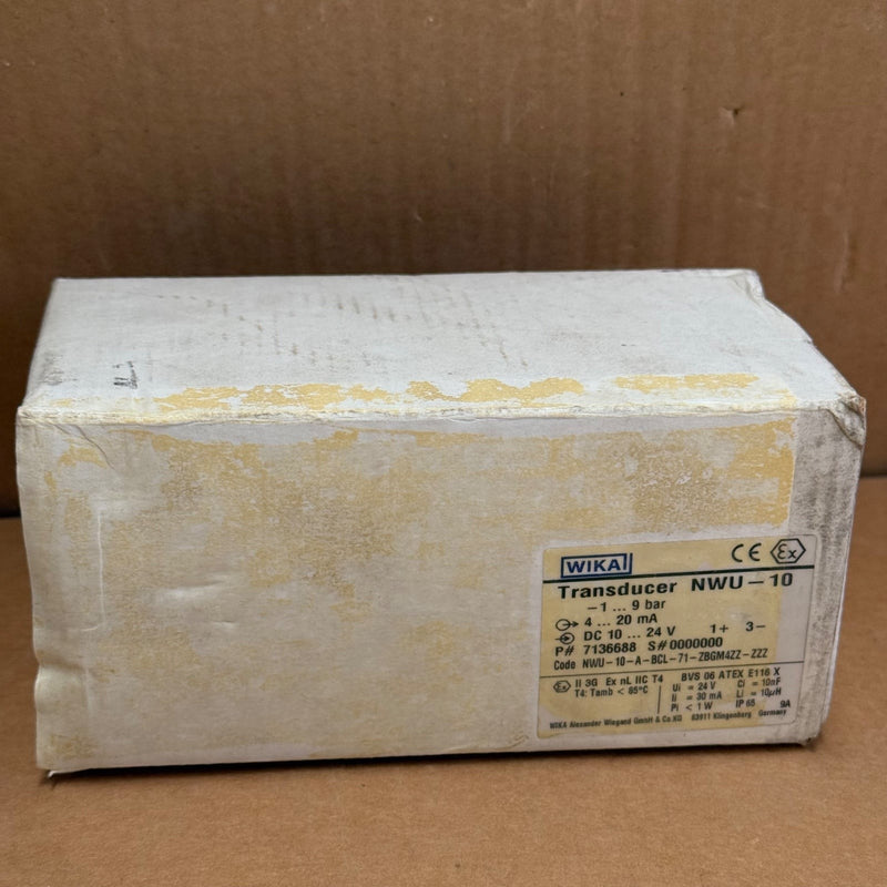 WIKA – NWU-10 (NWU-10-A-BCL-71-ZBGM4ZZ-ZZZ) – Ultra Purity Pressure Transducer