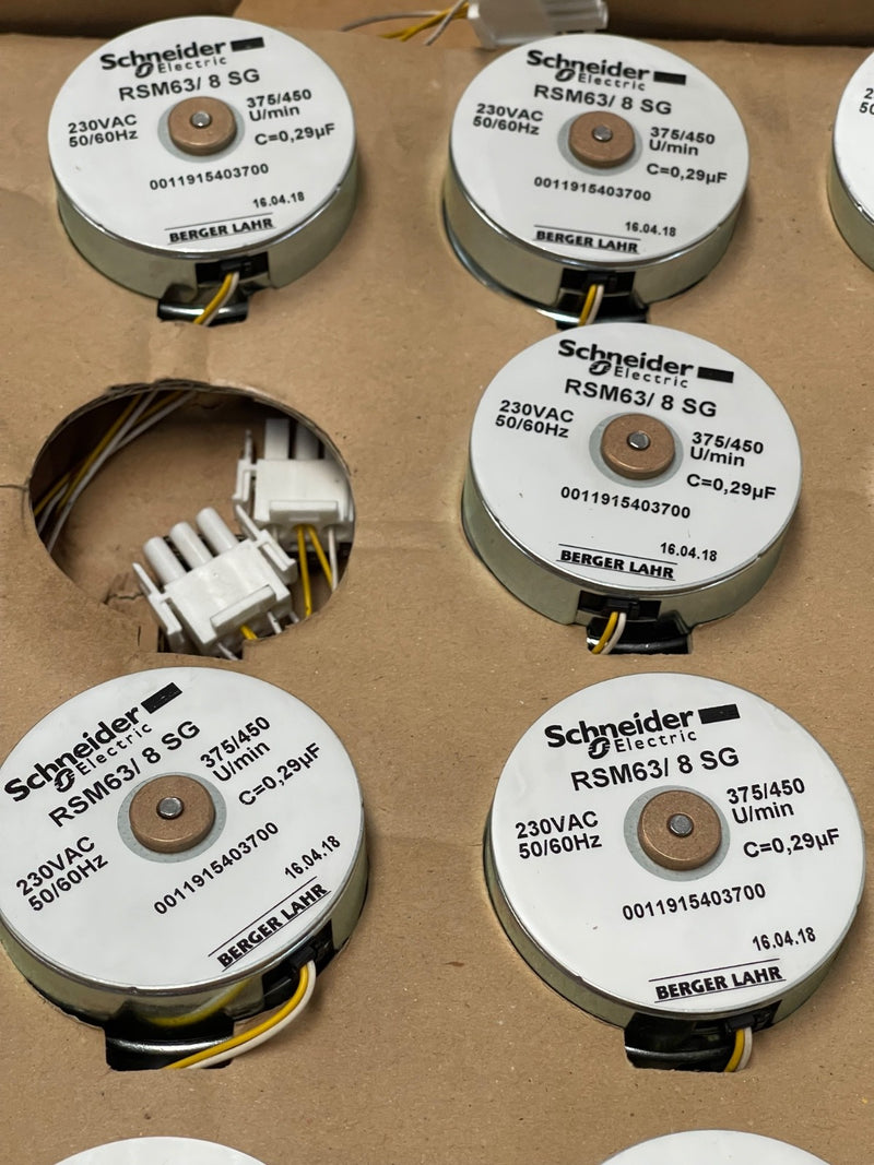 1PCS Schneider Electric RSM63/8 SG TinCan Motor 230VAC 375/450 U/min 0.29μF