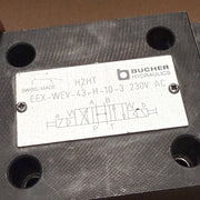 BUCHER HYDRAULICS – EEX-WEV-43-H-10-3 – Solenoid Operated 4/3-Way Valve + 2C52