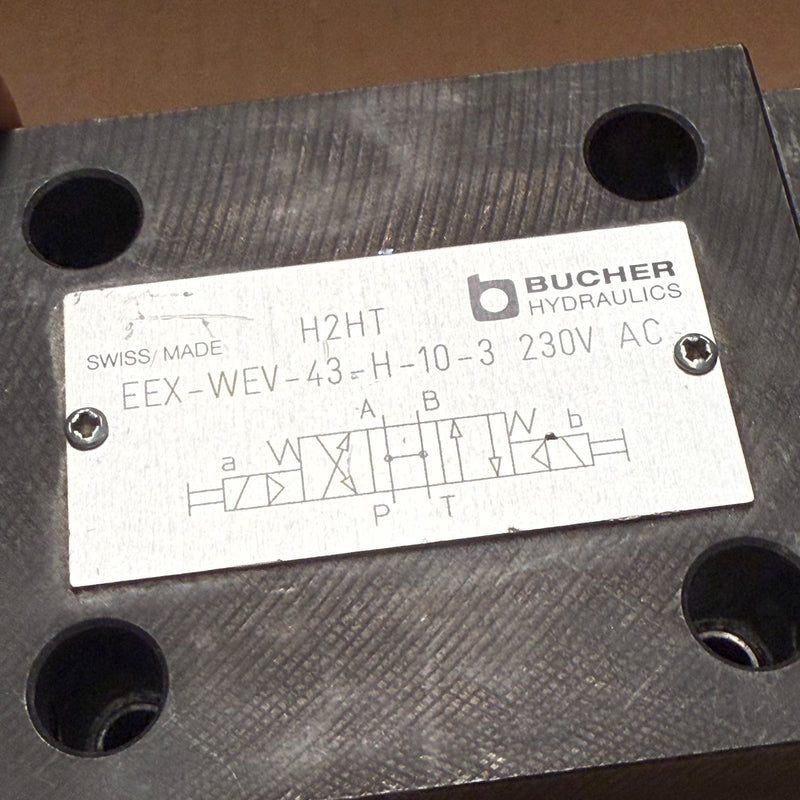 BUCHER HYDRAULICS – EEX-WEV-43-H-10-3 – Solenoid Operated 4/3-Way Valve + 2C52