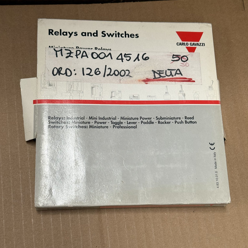 1PCs CARLO GAVAZZI – MZPA0014516 – 12.5VDC Power relay 16A 250VAC