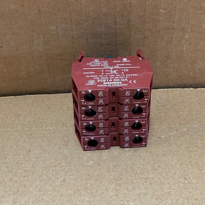4PCs Siemens – 3SB1400-0A – Contact Block