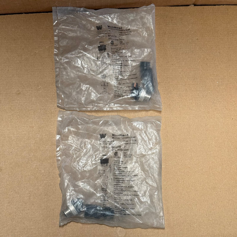 2PCs Molex – 8A4006-31 – M12 Field Attachable Circular Connector