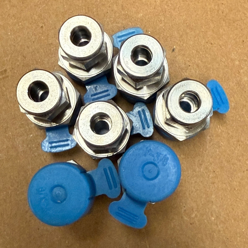 7PCs Parker – M6MSC3/8R-316 – 6mm to 3/8" BSPP Connector