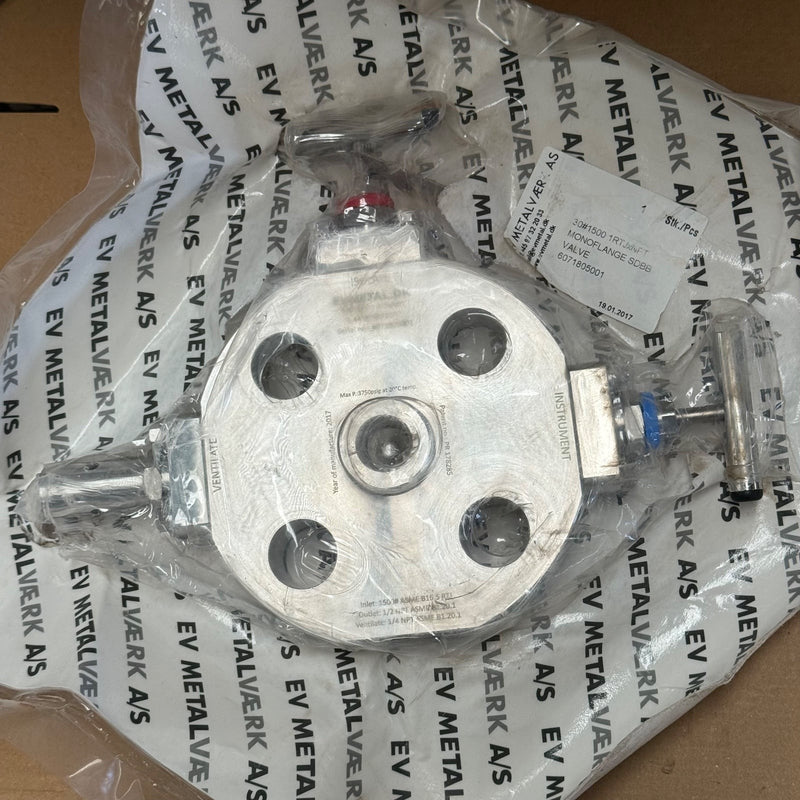 EV Metalværk – 30#1500 1RTJxNPT – Monoflange Instrument Valve