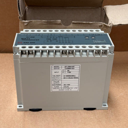 Dae Joo – DT‑33W‑A1F – 3Ø Watt Transducer / Power Sensor (4‑20 mA Output)