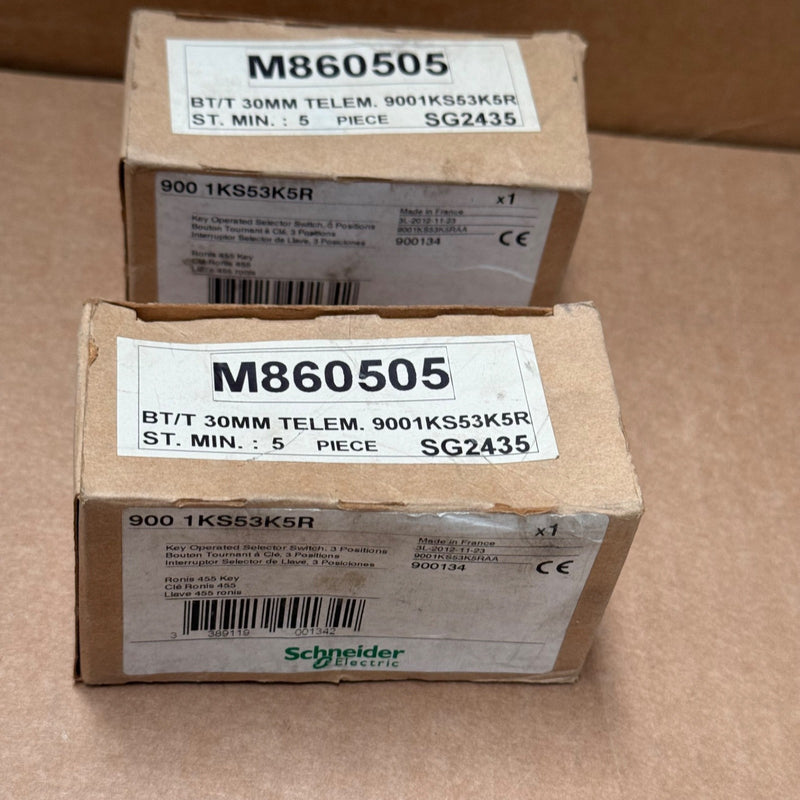 Schneider Electric – 9001KS53K5R – Harmony 9001K Key Selector Switch 3-Position