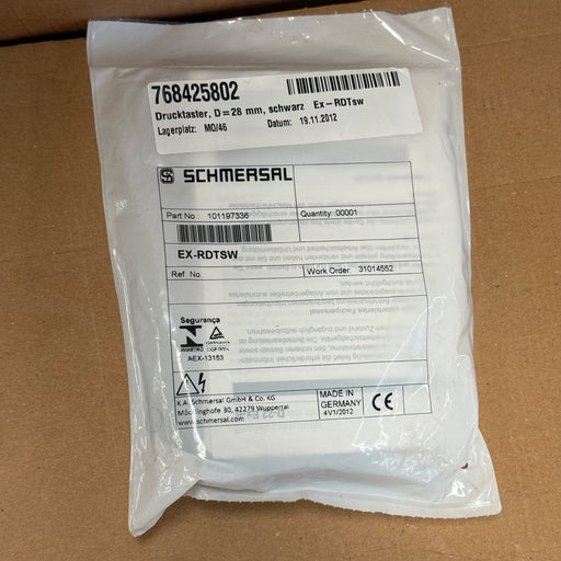 Schmersal – 101197336 (EX-RDTSW) – ATEX Explosion-Proof Black Push Button