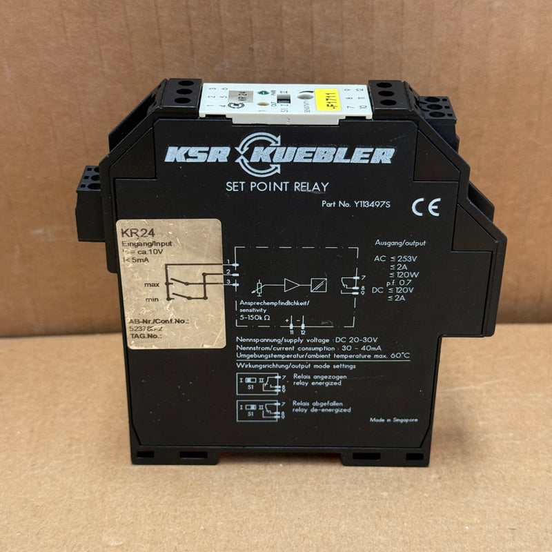 KSR Kuebler – Y113497S – Set Point Relay (Type KR 24)