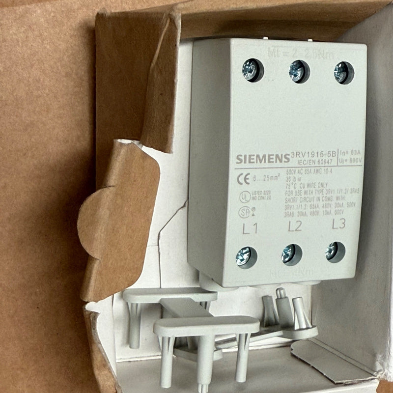 Siemens – 3RV1915‑5B – 3‑Phase Feed‑In Terminal Block for S0/S00 Motor Starters