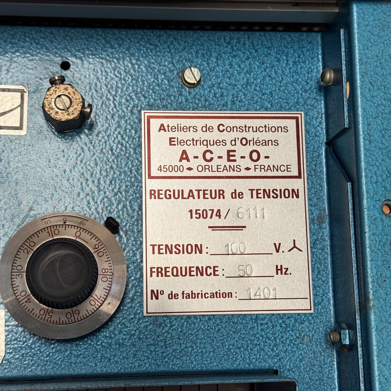 A.C.E.O. – 15074/6111 – Voltage Regulator / Regulateur de Tension (100V, 50Hz)