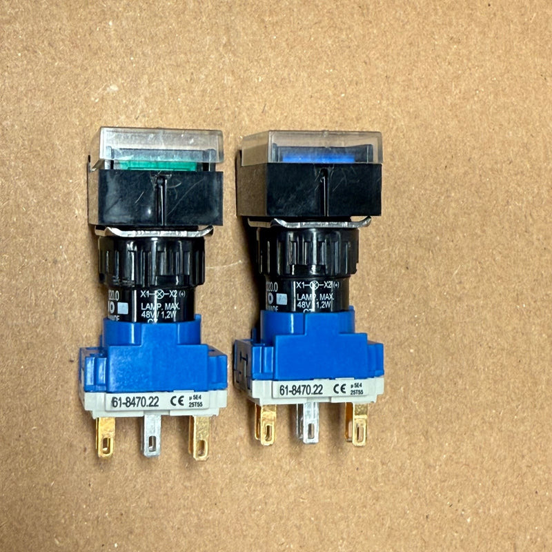 2PCs EAO – 61-1220.0 + 61-8470.22 – Modular Maintained Pushbutton Switch