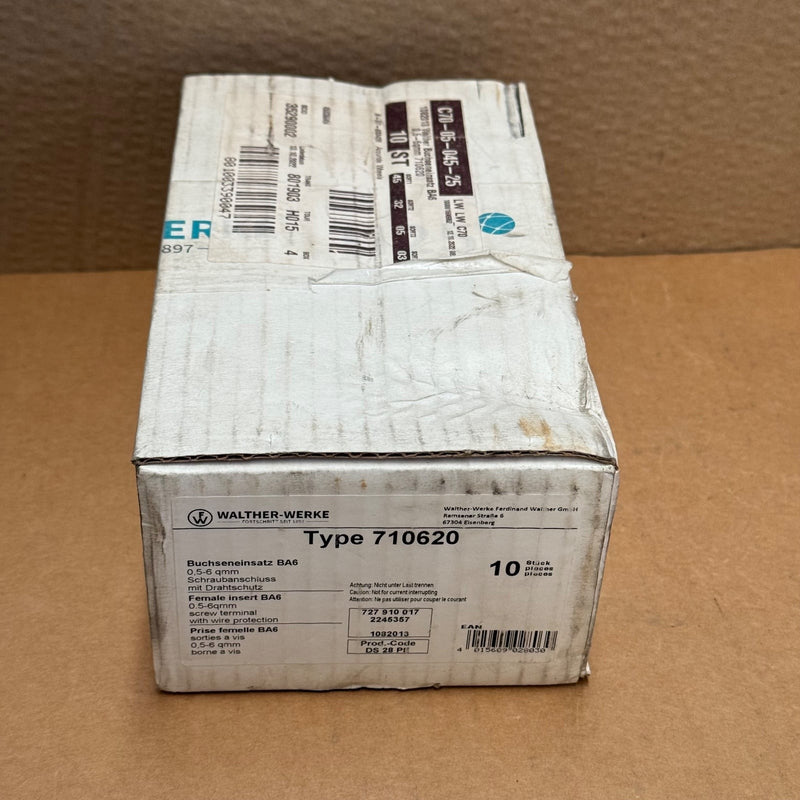 2PCs Walther Werke – 710620 – Socket Insert Heavy-Duty Rectangular Connectors