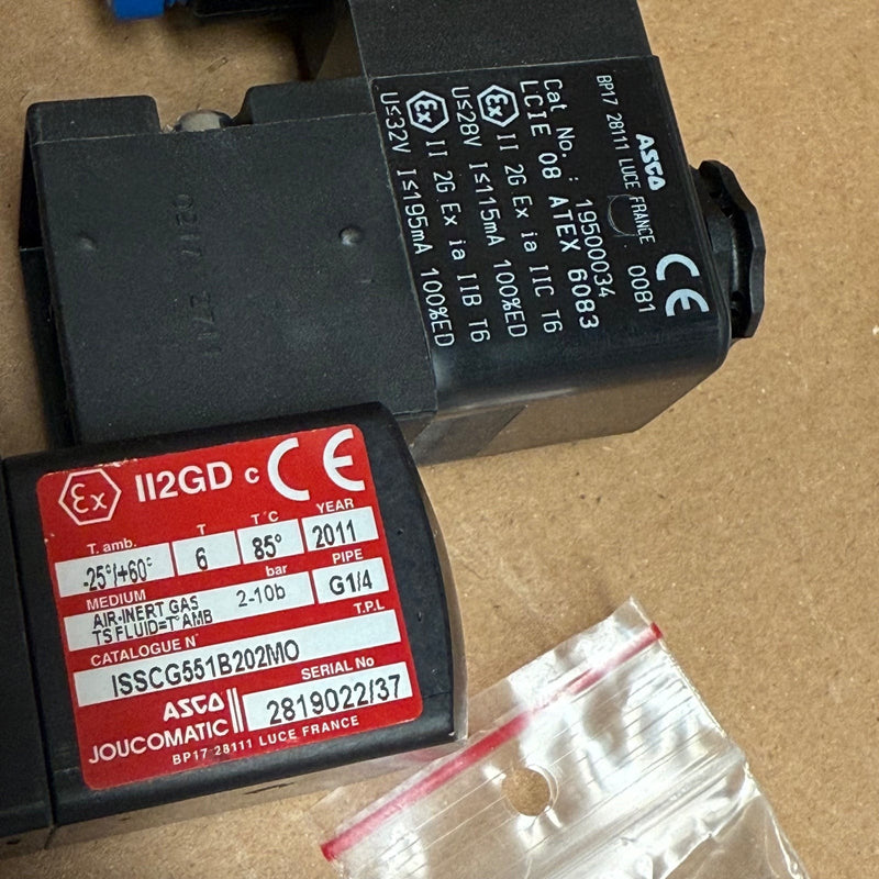 ASCO Joucomatic – ISSCG551B202MO – Intrinsically Safe Dual Solenoid Spool Valve