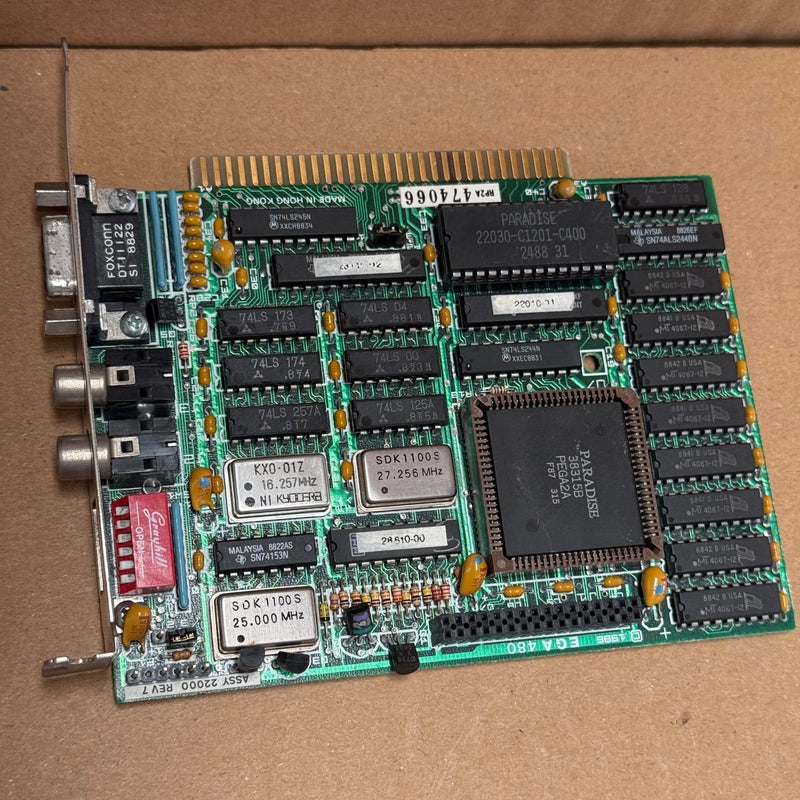 Paradise – AutoSwitch EGA 480 – ISA 8-Bit Graphics Card