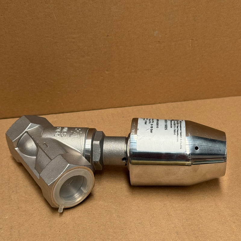 END-Armaturen – DG2D3115025 – 1" Stainless Steel Pneumatic Angle Seat