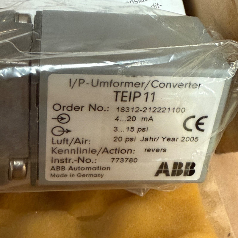 ABB – TEIP11 – Electro-Pneumatic I/P Signal Converter