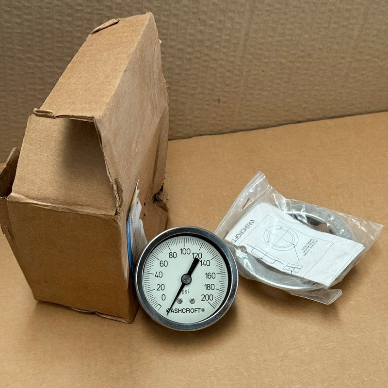 Ashcroft – 66-1008-S-02B 0/200 – Stainless Steel Pressure Gauge