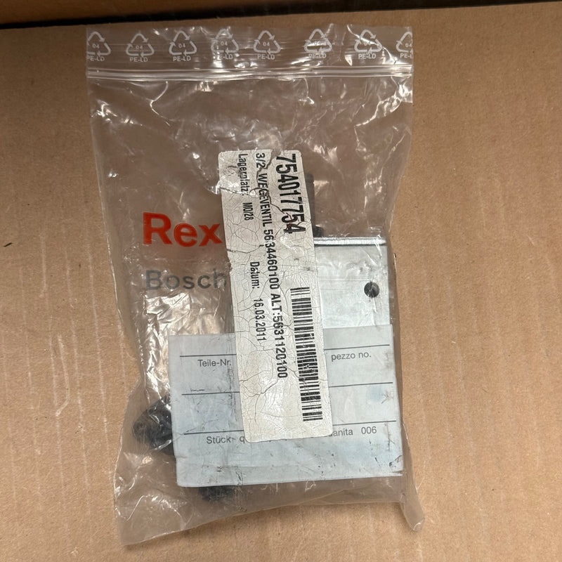 Bosch Rexroth – 5634460100 – Mechanically Operated 3/2-Way Control Valve