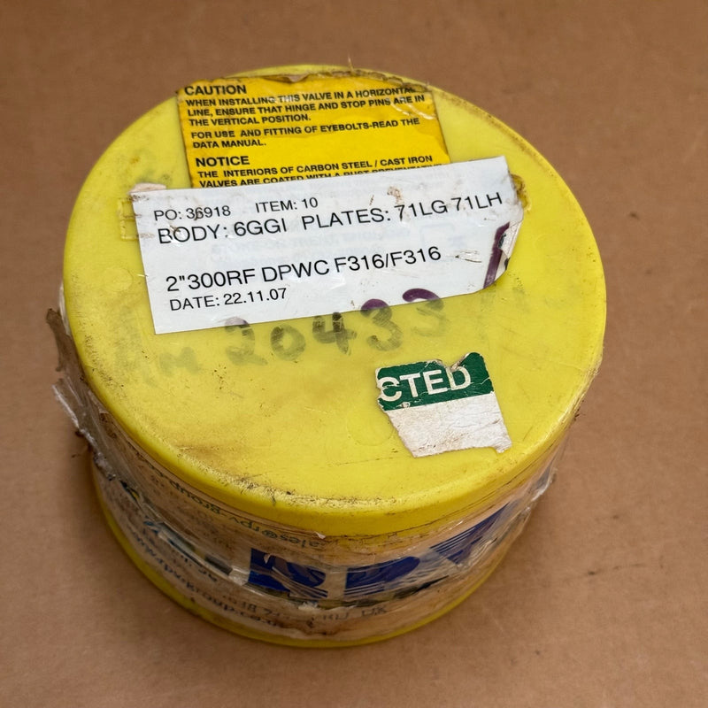 Goodwin – 2" 300RF SSPPR/YS (API 594) – Dual Plate Wafer Check Valve 2-inch
