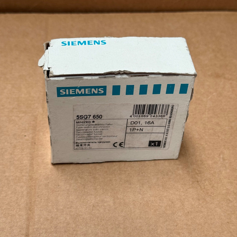 Siemens – 5SG7 650 – 2‑Pole Load‑Break Fuse Disconnector Switch 16 A