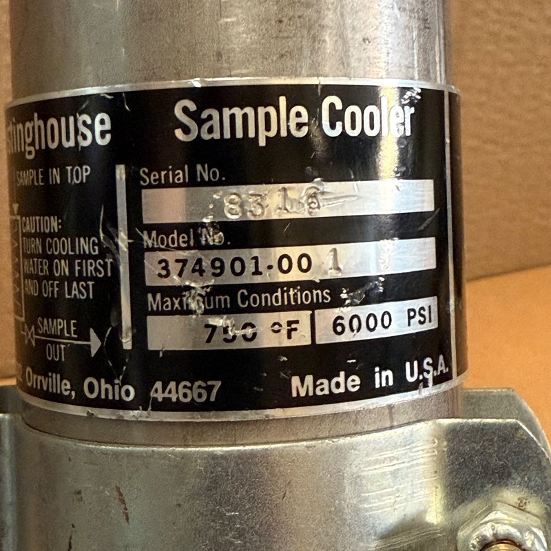 Westinghouse / Hagan – 374901-001 (Model 503) – High-Pressure Sample Cooler