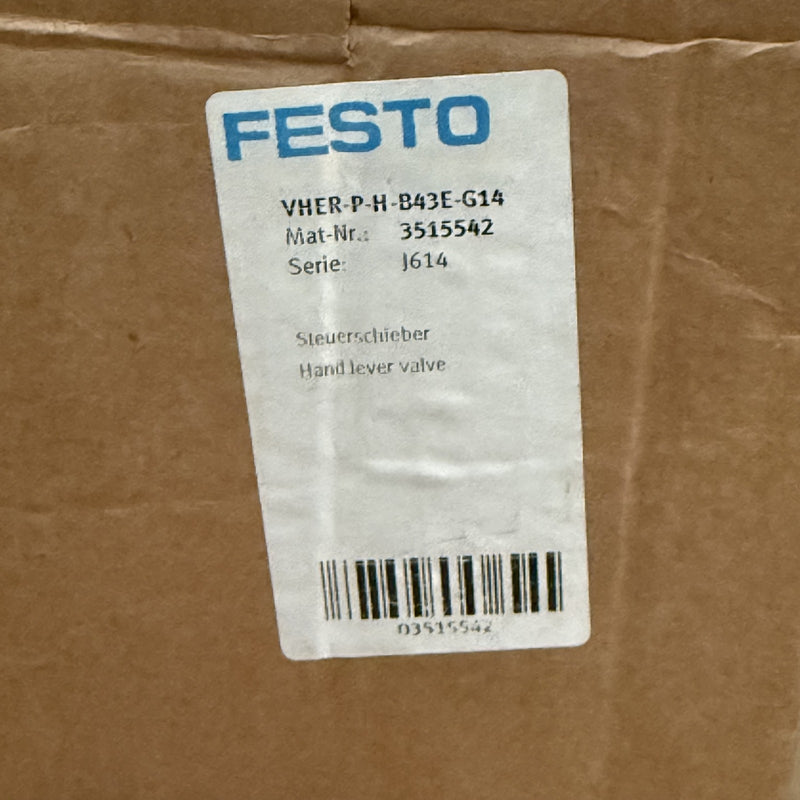 Festo – 3515542 / VHER-P-H-B43E-G14 – Pneumatic Manual Control Valve