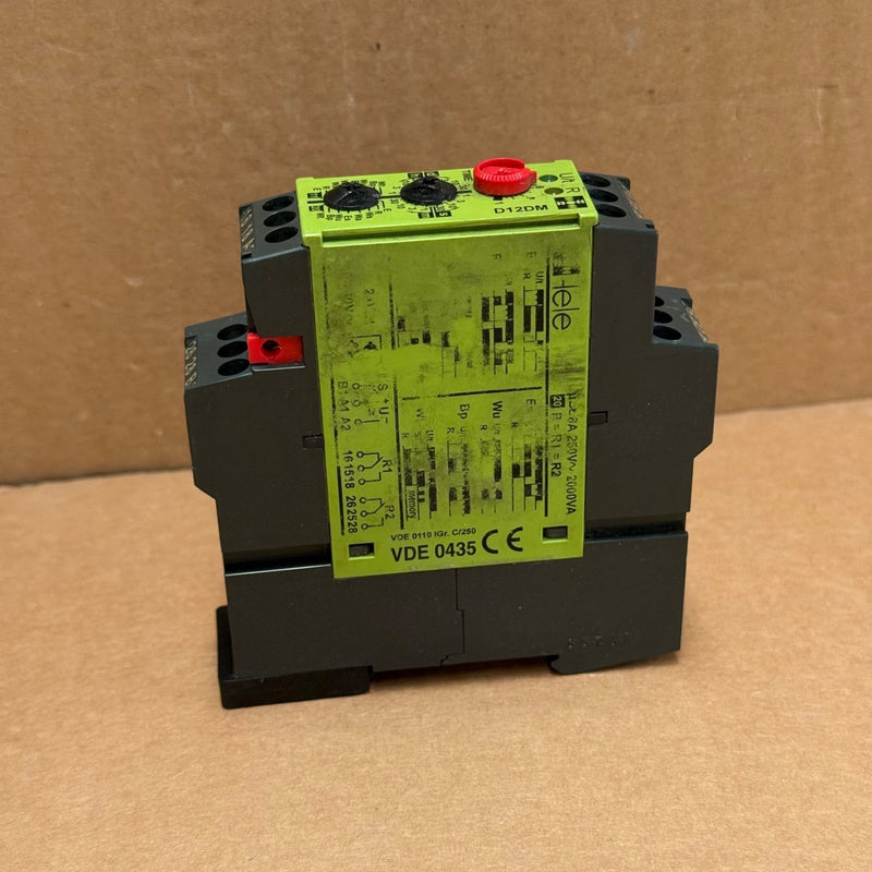 TELE Haase – D12DM – Multifunction DIN Rail Timer Relay (16 Functions, 2 C/O)