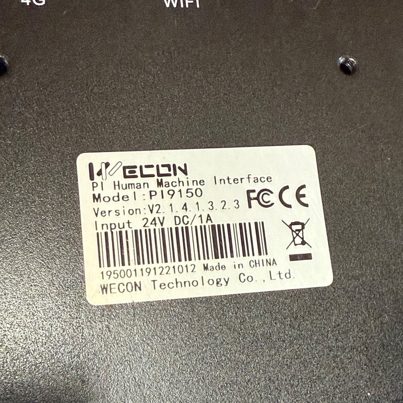 WECON – PI9150 – 15" Industrial Touchscreen HMI Panel