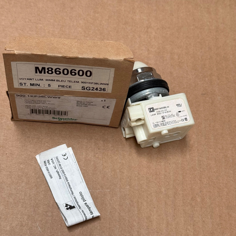 Schneider Electric – 9001KP38LWW9 – Harmony 9001K LED Pilot Light 30 mm 120 V