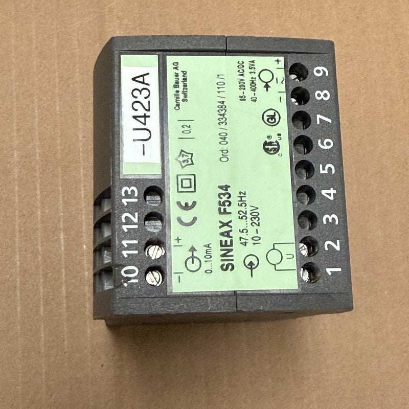 CAMILLE BAUER AG – SINEAX F534 – CONTROLLER