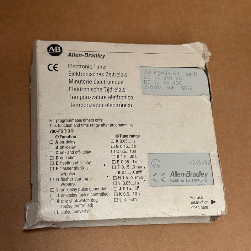Allen-Bradley – 700-FSH3VU23 – High-Performance Timing Relay (120-240V AC/DC)