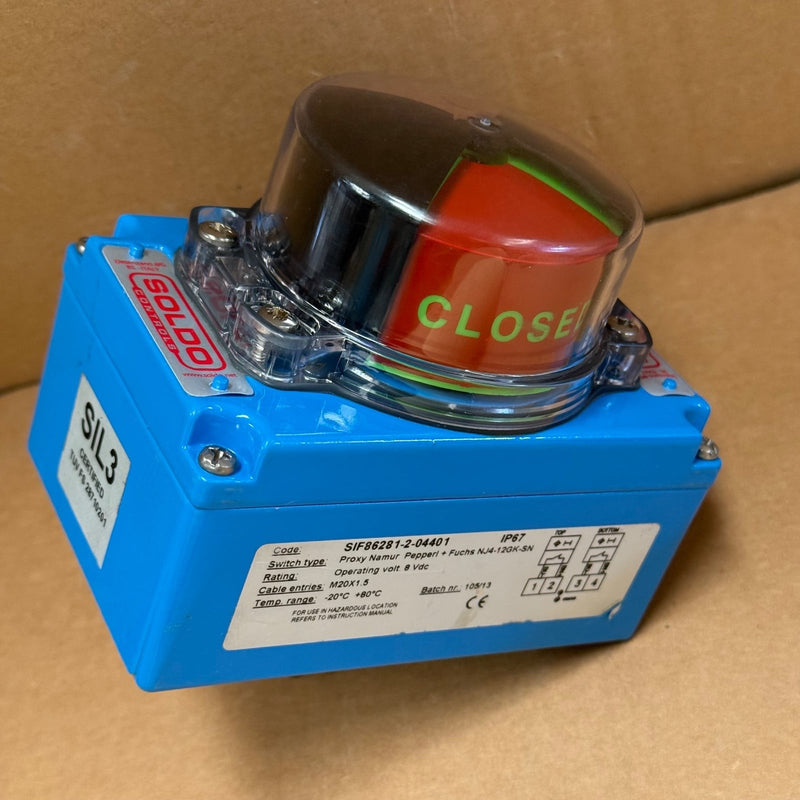 Soldo – SIF86281-2-04401 – SF Series Limit Switch Box Valve Position Transmitter