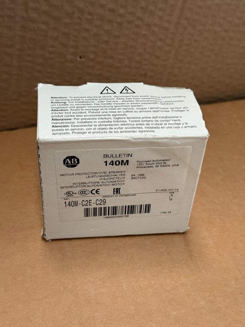 Allen-Bradley – 140M-C2E-C29 – Motor Protection Circuit Breaker