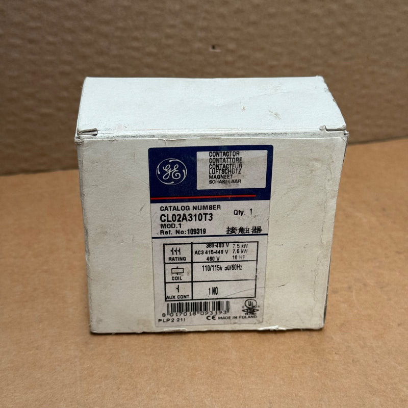 GE – CL02A310T3 (CL02) – 3-Pole AC Contactor / Motor Contactor
