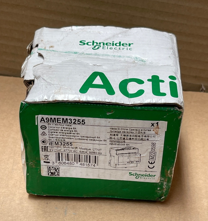 Schneider Electric A9MEM3255 iEM3255 3‑Phase Energy Meter – CT / Modbus DIN‑Rail