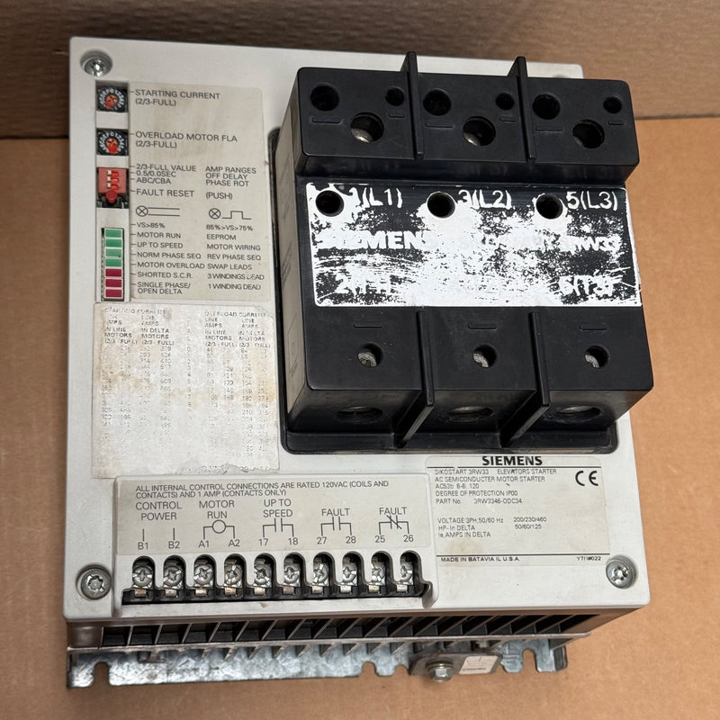 Siemens – 3RW3346-0DC34 – Sikostart AC Semiconductor Motor Starter