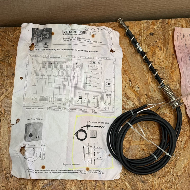 Kuno Engels – Kanalfühler Type ETS 120-33 – Duct Temperature Sensor