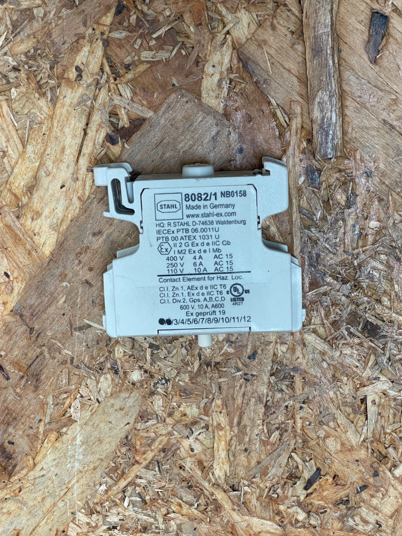 R. STAHL – 8082/1 – 1‑pole Safety Contact Element (DIN‑rail, Ex‑approved)