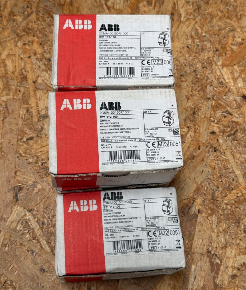 ABB – B21 112‑100 (2CMA100150R1000) – Single‑Phase DIN‑Rail LCD Energy Meter